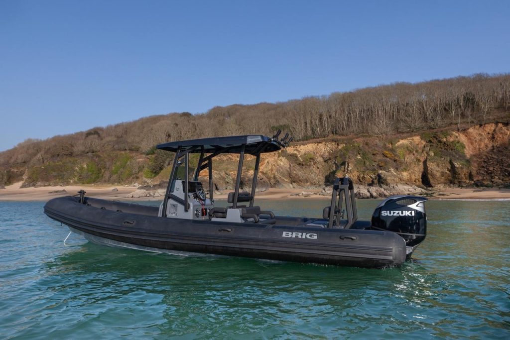 Overhead view of BRIG RIB showing practical deck layout and seating